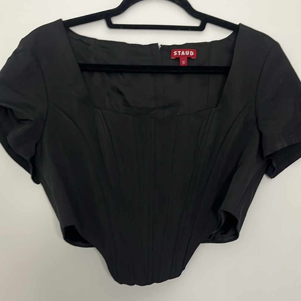 STAUD Black Crop Top - Picture 2 of 8